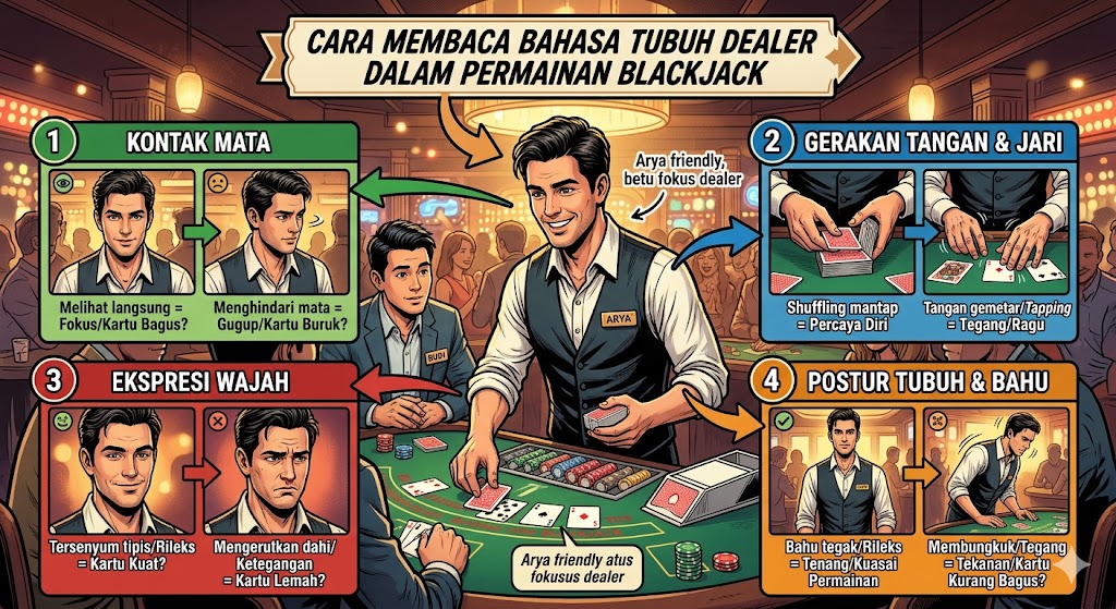 bahasa tubuh dealer blackjack
